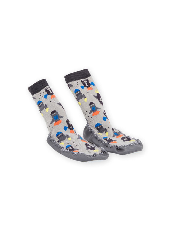 Pantufas-meias com estampado de foguetão POCHO7AOP2 / 22XK3643D08940