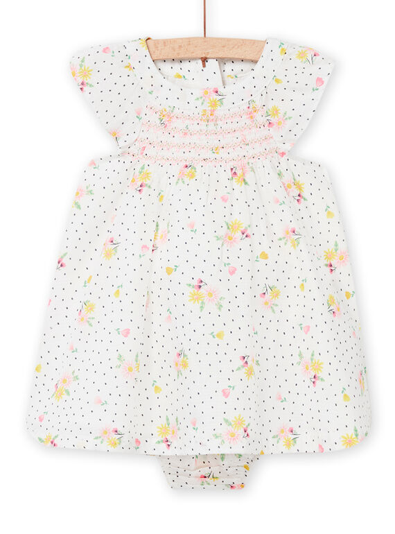 Vestido cru e bloomer bebé menina NISOROB3 / 22SG09Q4ROB001