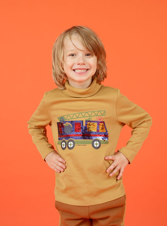 Camisola interior amarelo com lantejoulas reversíveis menino MOCOSOUP / 21W902L1SPLB118