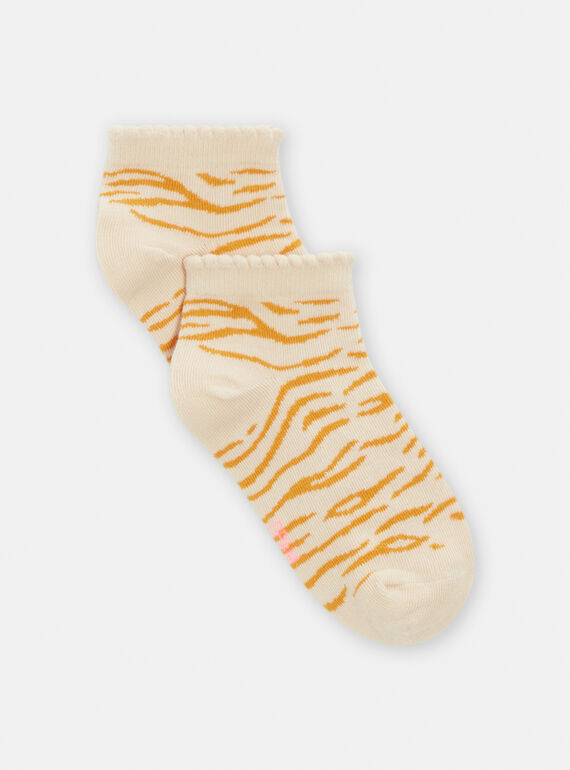 Meias cru com estampado de zebra para menina TYALICHO / 24SI01C2SOQ003