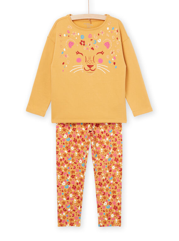 Conjunto de pijama camisola e calças com padrão leopardo PEFAPYJTON / 22WH1121PYJB107