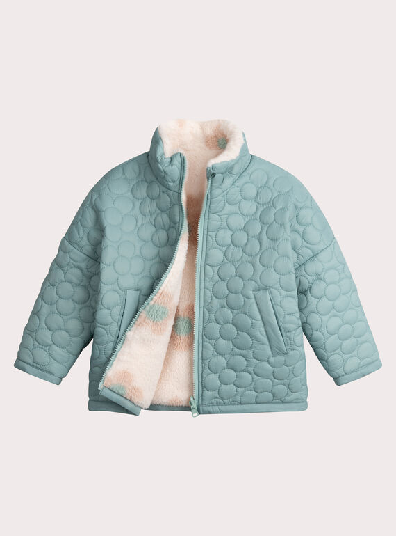 Jaqueta reversível Sherpa com estampa floral para menina  VANEWDOUNE / 24W901E3D3E622