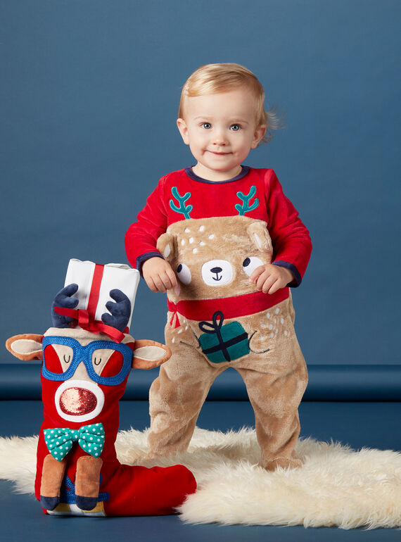 Babygro recém-nascido menino padrão urso de Natal com gorro KEGAGRENO / 20WH14R1GREF529
