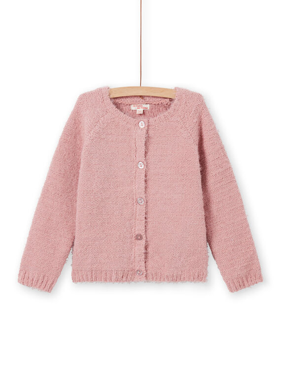 Cardigã rosa envelhecido menina MAYJOCAR2 / 21W9011ACAR303