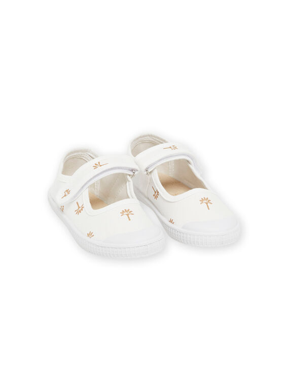 Babies branco em tela com estampado palmeiras iridescentes RATOILCEREM / 23KK3572D17001