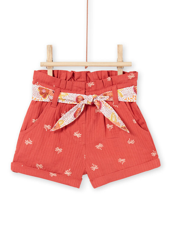 Calções castanhos bebé menina LITERSHO / 21SG09V2SHOF519