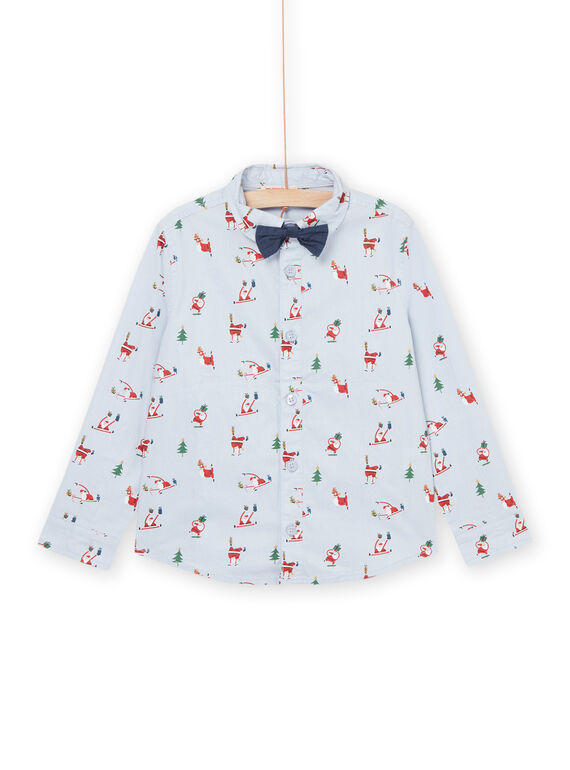 Camisa com estampado Natal e laço papillon PONOCHEM / 22W902V1CHM706