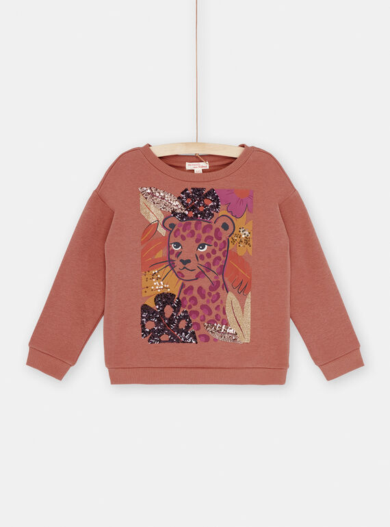 Sweat terracota com animação de pantera SACOUSWEA / 23W901L1SWEE415