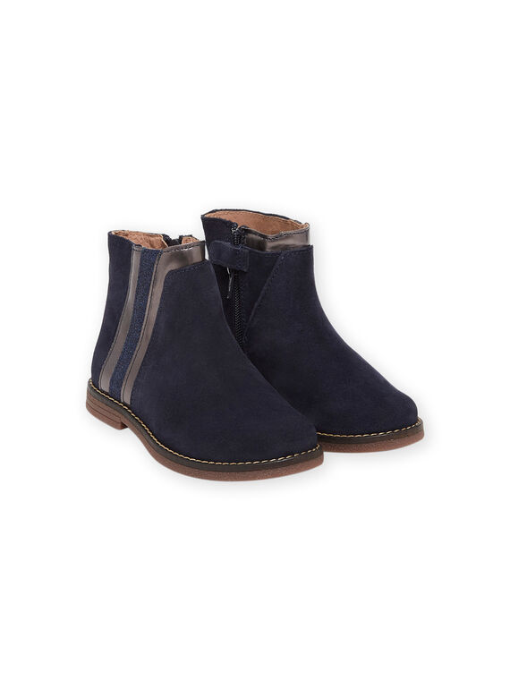 Boots em raspa de couro azul-marinho PABOOTMULTI2 / 22XK3574D0D070