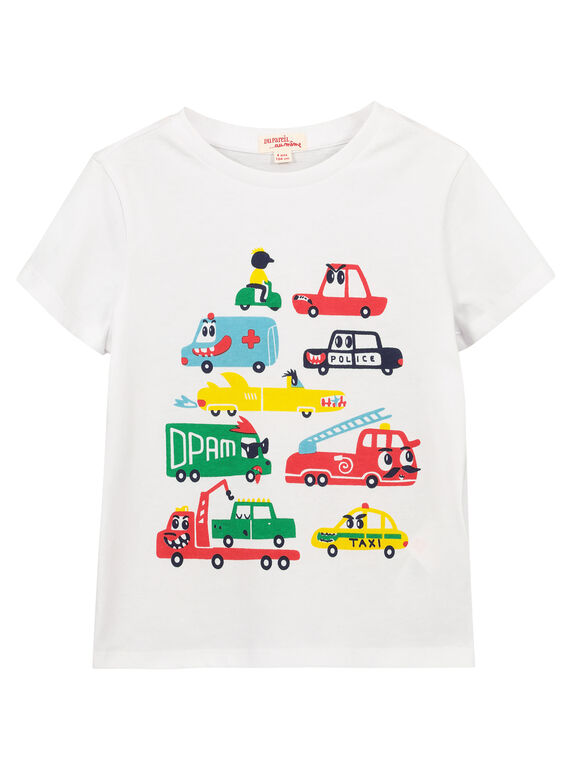 T-shirt branco fantasia menino FOCOTI2 / 19S90282TMC000