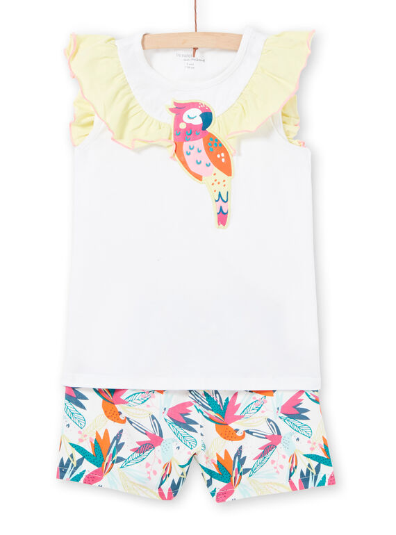 Pijama branco criança menina LEFAPYJFLY / 21SH11C7PYJ000
