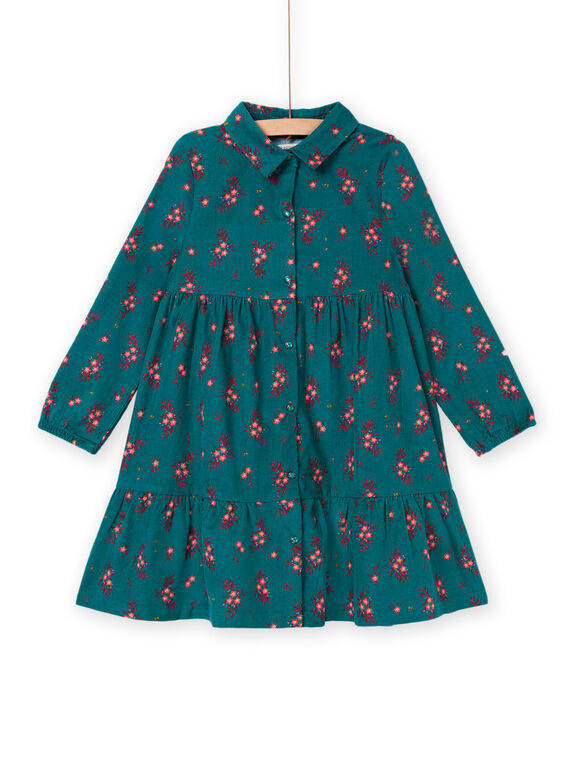 Vestido-camisa com folhos em veludo às riscas PAPRIROB3 / 22W901P2ROBC217