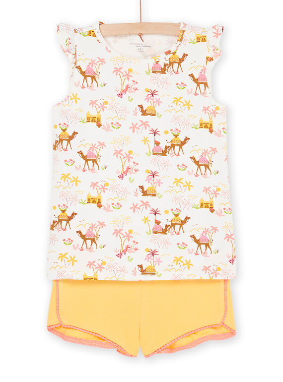 Pijama cru e amarelo com estampado de deserto REFAPYJCAM / 23SH11H3PYJ001
