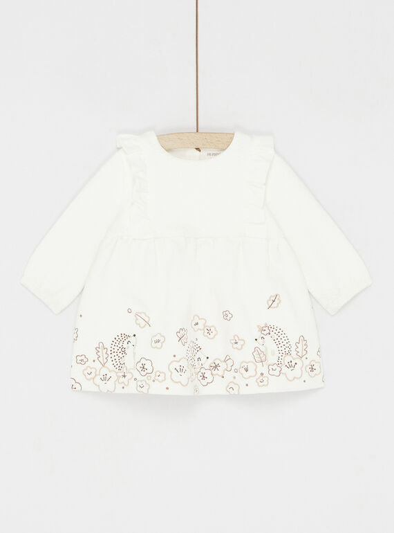 Vestido esbranquiçado com padrão de ouriços SOU1ROB / 23WF0311ROBA001