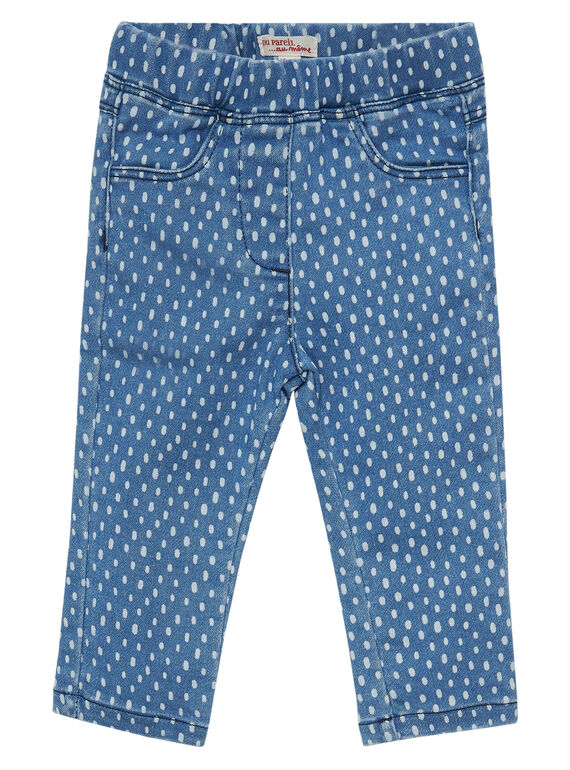 Calças de ganga estampado bebé menina JIJOPAN3 / 20SG0942PANP269