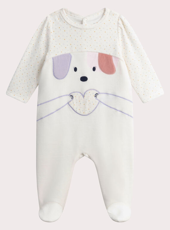 Babygrow de veludo cru para bebé menina WEFIGREAN / 25SH1393GRE001