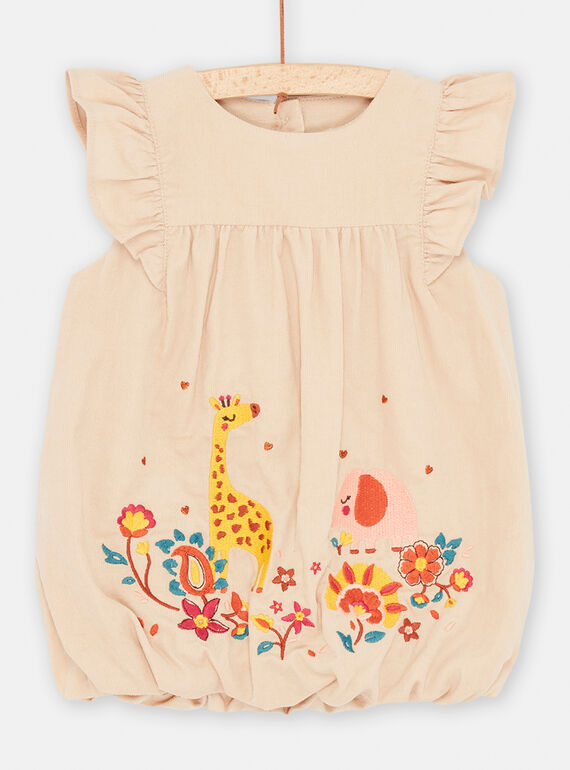 Vestido areia com padrão de animais SICOUROB2 / 23WG09L2ROB808