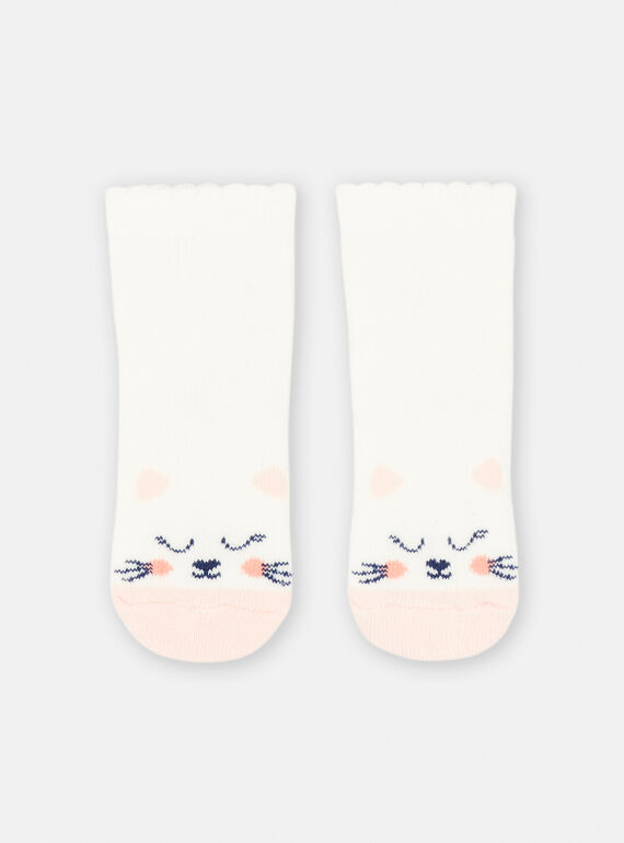 Meias cru com estampado de gatos para bebé menina SYIJOSOQB1 / 23WI09N8SOQ001