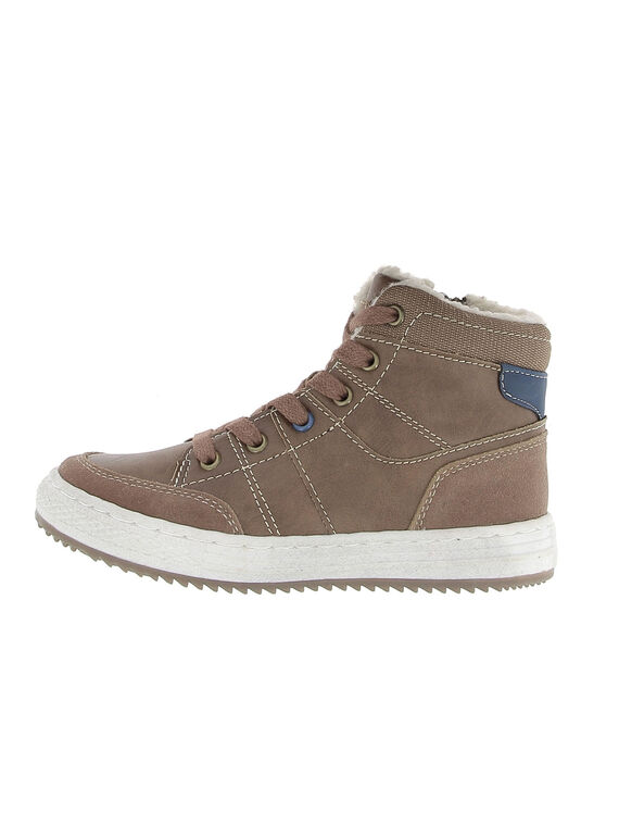Boys' fur lined trainers DGBASBOY / 18WK36T5D3F802