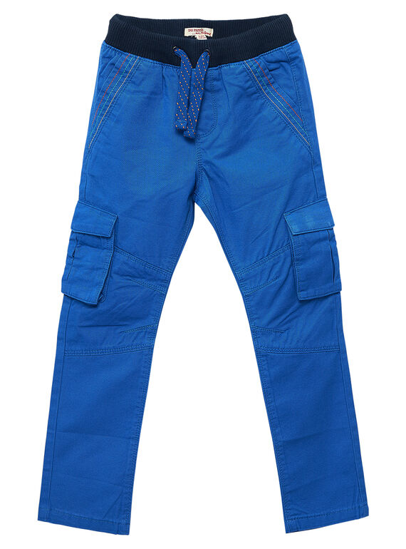 Calças elásticas cargo menino azul vivo JOVIPAN2 / 20S902D1PAN703