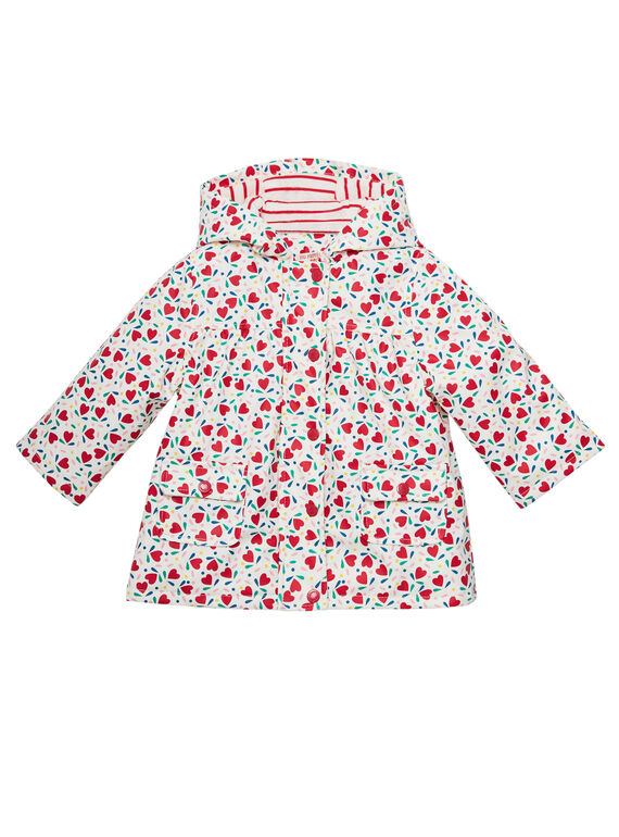 Casaco impermeável estampado bebé menina JIVIMPER / 20SG09I1IMP001
