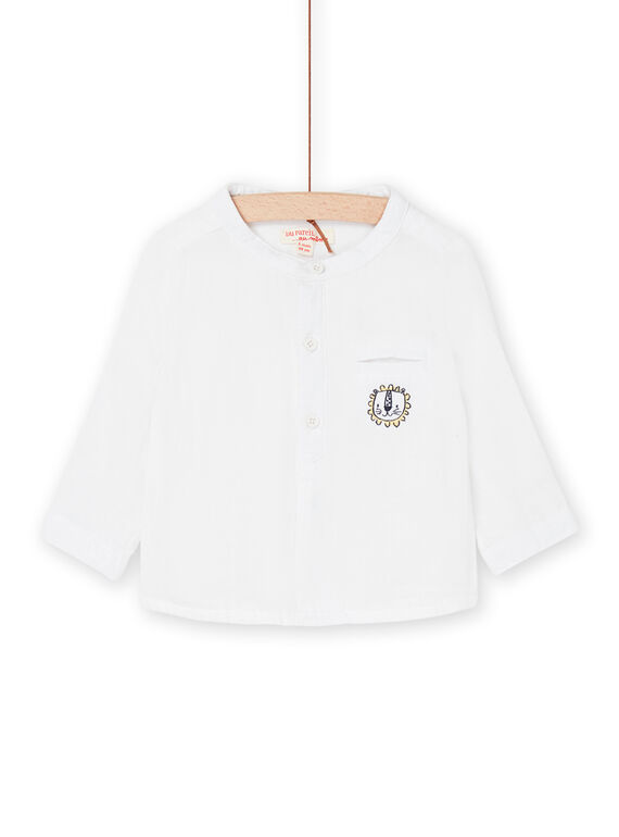 Camisa branca de mangas arregaçáveis RUNEOCHEM / 23SG10O1CHM000