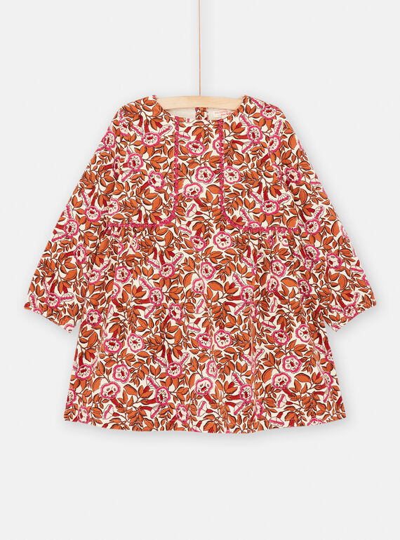 Vestido cru com estampado florido para menina SALOROB1 / 23W901R2ROB003