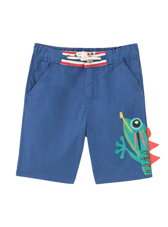 Bermudas menino azul ultramar com cameleão na perna JOSAUBER3 / 20S902Q2BER707