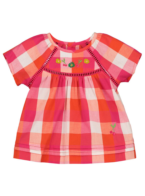 Blusa aos quadrados bebé menina FIYECHEM / 19SG09M1CHE000