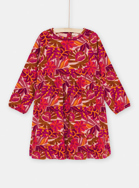 Vestido rosa com estampado florido SACOUROB1 / 23W901L3ROBD329