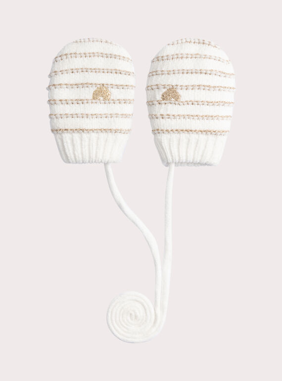 Muffles listrados dourados para menina  VYICHEGAN / 24WI09M1GAN001