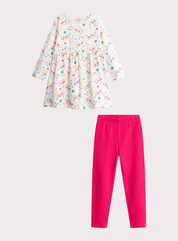 Camisola com estampa de unicórnio para menina  VEFACHUSPA / 24WH1171CHN001