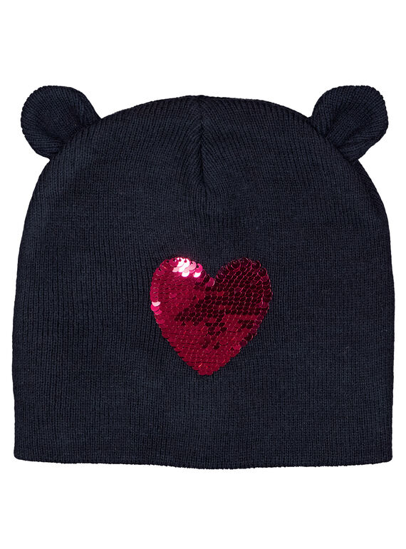 Gorro com coração de sequins reversível GYAMUBON / 19WI01F1BON070