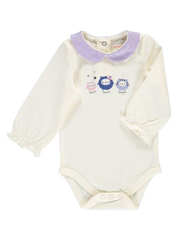 Girls' long-sleeved bodysuit CIKLEBODY / 18SG09D1BOD001