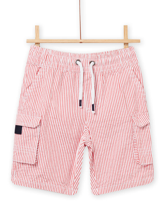 Bermudas às riscas vermelho menino NOJOBERPOCH2 / 22S902C7BERF524