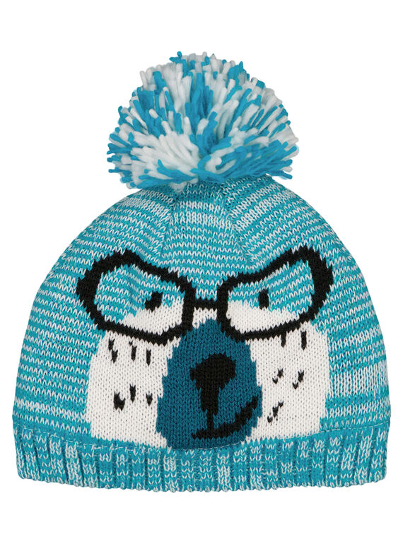 Gorro com pompom com padrão urso. GYOTUBON / 19WI02Q1BONC217