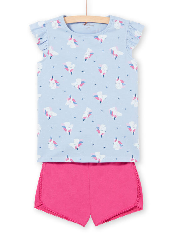 Pijama azul criança menina LEFAPYJTET / 21SH11C3PYJC236