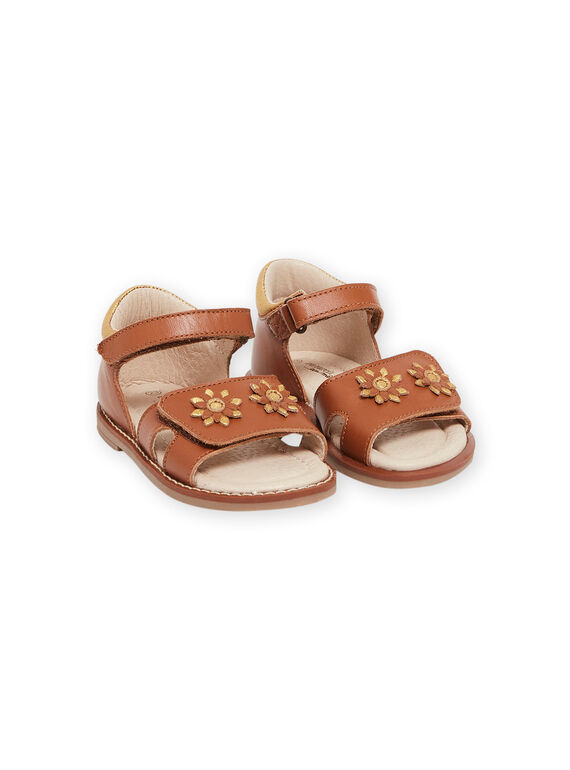 Sandálias camel em couro RISANDTANF / 23KK3765D0E804