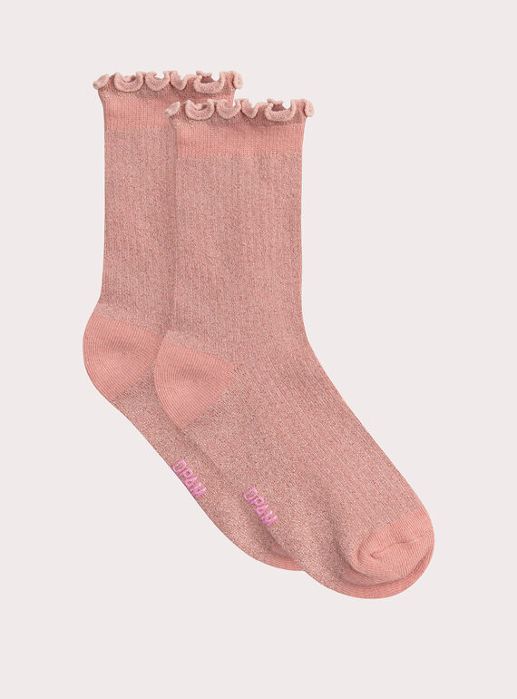 Meias lilás com brilhos para meninas  VYAJOSCHO4 / 24WI01H2SOQD332