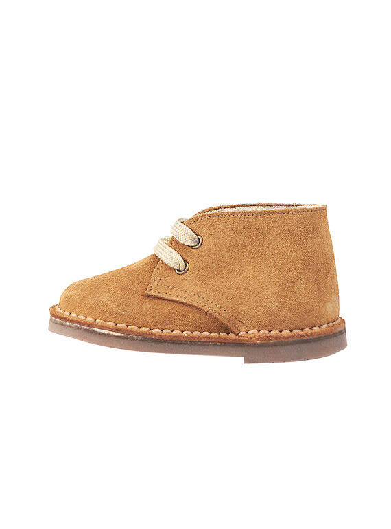 Boots desert crosta de couro bege bebé menino GBGBOOTDES / 19WK38Y2D0D080