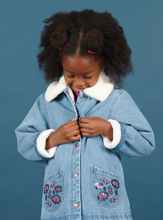 Casaco em ganga azul menina MAPAVESTE / 21W90151VESP274