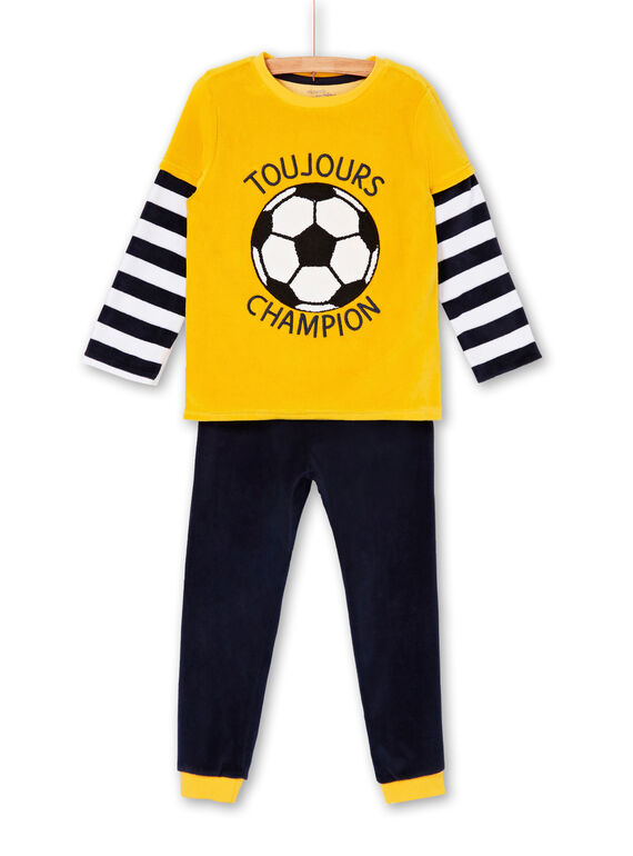 Pijama t-shirt e calças amarelas e azul-escuro criança menino LEGOPYJFOO / 21SH125DPYJB107