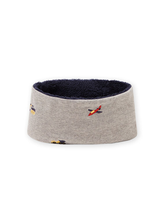 Snood cinzento mesclado com estampado veículo menino MYOGROSNO3 / 21WI0253SNOJ922