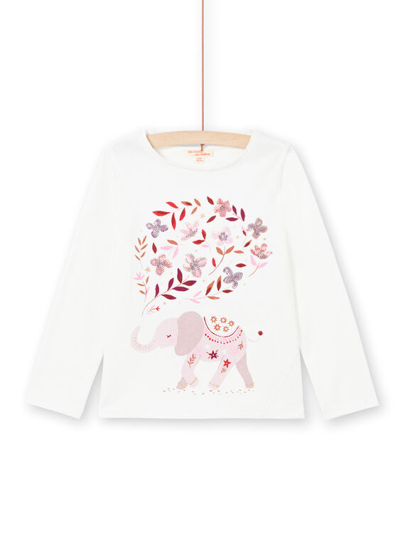 T-shirt de mangas compridas reversível padrão cerejas menina MACOMTEE1 / 21W901L1TML001