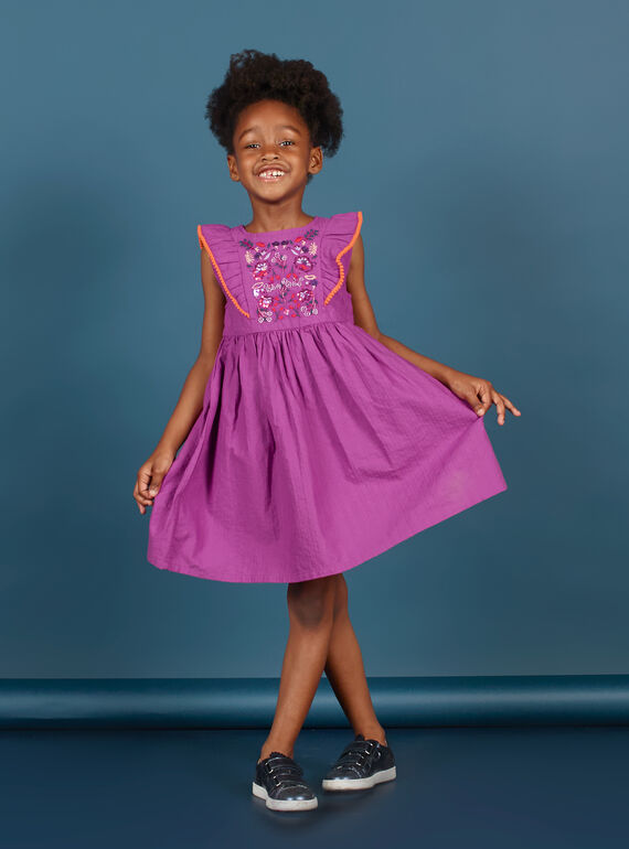Vestido estilo patinadora violina bordada menina MAPAROB2 / 21W901H2ROB712