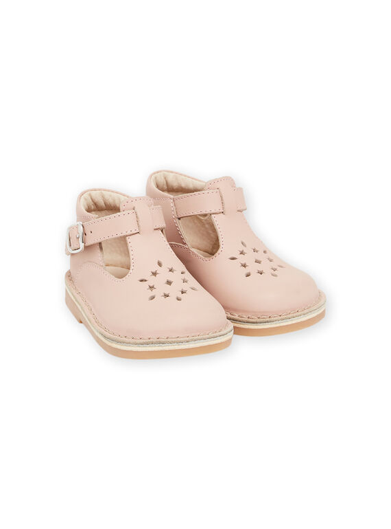 Salomés de couro liso rosa PISALROSE / 22XK37B2D13030