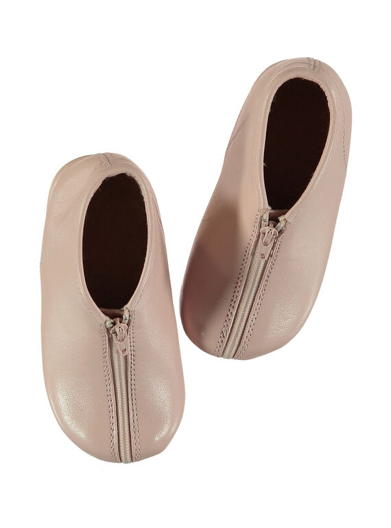 Pantufas couro rosa bebé menina GBFBOBEBE / 19WK37B1D0A030