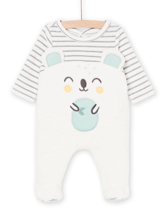 Babygro às riscas e estampado de coala POU2GRE4 / 22WF0491GRE001