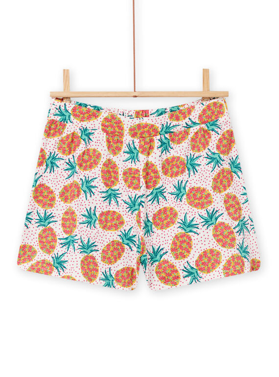 Calções com estampado de ananás e bolas menina NAWASHORT3 / 22S901V1SHO001