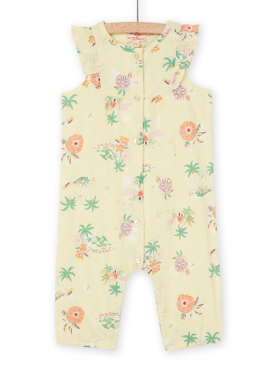 Macacão amarelo-pálido com estampado de flores RIEXOSAL / 23SG09V1CBL103